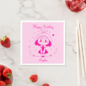 Personalized Happy Birthday  スタンダードカクテルナプキン (インサイチュ)