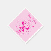 Personalized Happy Birthday  スタンダードカクテルナプキン (角)