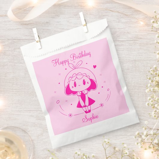 Personalized Happy Birthday  フェイバーバッグ (クリップ留めされた状態)