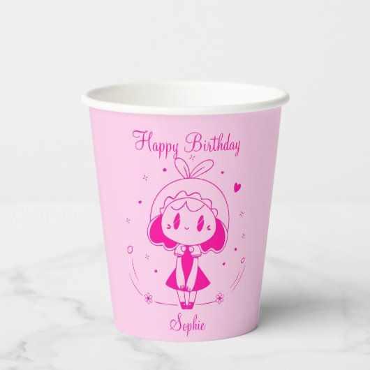 Personalized Happy Birthday  紙コップ (裏面)