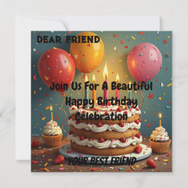  Personalized Happy Birthday Anniversary  招待状