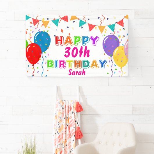 PERSONALIZED HAPPY BIRTHDAY Banner 横断幕 (インサイチュ)