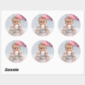 Personalized Happy Birthday Custom Photo Stickers ラウンドシール (シート)