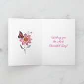 Personalized Happy Birthday for Niece Cute Cat   カード (内部)