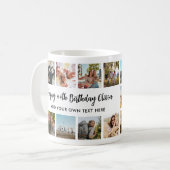 Personalized Happy Birthday Photo Collage Mug コーヒーマグカップ (正面左)