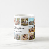 Personalized Happy Birthday Photo Collage Mug コーヒーマグカップ (中央)