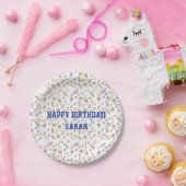 Personalized happy birthday plate ペーパープレート (パーティー)