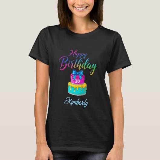 Personalized Happy Birthday T-Shirt  Tシャツ (正面)