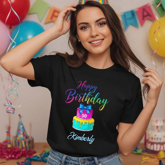 Personalized Happy Birthday T-Shirt  Tシャツ