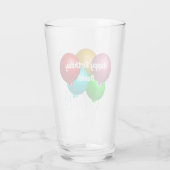 Personalized Happy Birthday Vibes Helium Balloons タンブラーグラス (裏面)