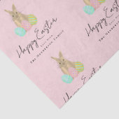 Personalized Happy Easter Bunny Watercolor Pink 薄葉紙 (詳細)