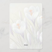 Personalized Happy Easter Crocus Floral Card シーズンカード (裏面)