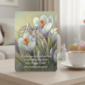 Personalized Happy Easter Crocus Floral Card シーズンカード