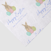 Personalized Happy Easter Cute Bunny Watercolor 薄葉紙 (詳細)