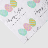 Personalized Happy Easter Eggs Watercolor 薄葉紙 (詳細)