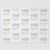 Personalized Happy Easter Eggs Watercolor 薄葉紙 (正面)