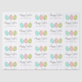 Personalized Happy Easter Eggs Watercolor 薄葉紙