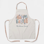 Personalized Happy Easter Family Apron エプロン (正面)