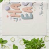 Personalized Happy Easter Family Kitchen Towel キッチンタオル (折り畳み)