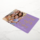 Personalized Happy Easter Family Photo Gold 箔シーズンカード (回転した状態)