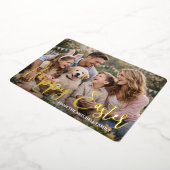 Personalized Happy Easter Family Photo Gold 箔シーズンカード (回転した状態)