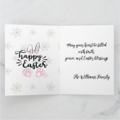 Personalized Happy Easter Folded Greeting Card カード (内部)