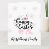 Personalized Happy Easter Folded Greeting Card カード (正面)