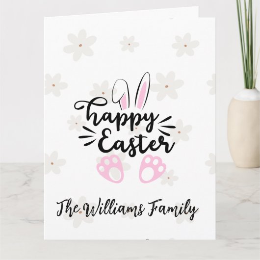 Personalized Happy Easter Folded Greeting Card カード (正面)