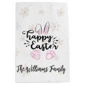 Personalized Happy Easter Gift Bag ミディアムペーパーバッグ (正面)