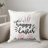 Personalized Happy Easter Throw Pillow クッション