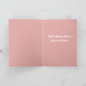 Personalized Happy Galentine's Day Pizza Card カード (内部)