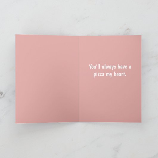 Personalized Happy Galentine's Day Pizza Card カード (内部)