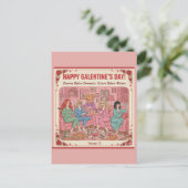 Personalized Happy Galentine's Day Postcard ポストカード (スタンド正面)