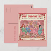 Personalized Happy Galentine's Day Postcard ポストカード (正面/裏面)