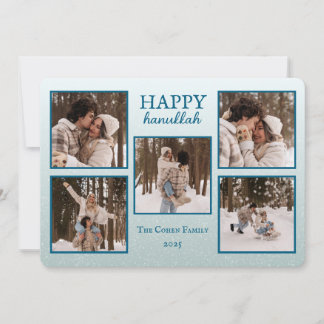 Personalized Happy Hanukkah Card with Photos シーズンカード
