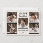 Personalized Happy Hanukkah Card with Photos シーズンカード (正面)