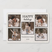 Personalized Happy Holidays Card with Photos シーズンカード (正面)