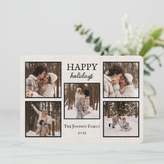 Personalized Happy Holidays Card with Photos シーズンカード