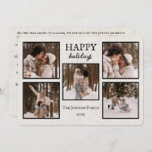 Personalized Happy Holidays Card with Photos シーズンカード (正面/裏面)