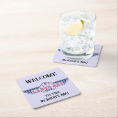 Personalized Happy Labor Day スクエアペーパーコースター (インサイチュ)