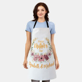 Personalized Happy Mother’s Day Floral Apron エプロン (着用した状態)
