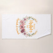 Personalized Happy Mother’s Day Floral Bath Towel バスタオル (バスタオル)