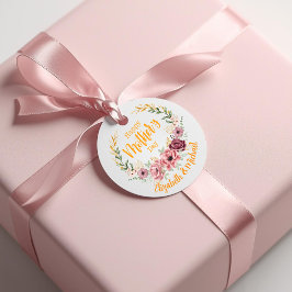 Personalized Happy Mother’s Day Floral Favor Tag フェイバータグ