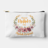 Personalized Happy Mother’s Day Floral Pouch アクセサリーポーチ (正面)