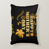 Personalized Happy Mother’s Day Gold Floral gift   アクセントクッション (正面(垂直))
