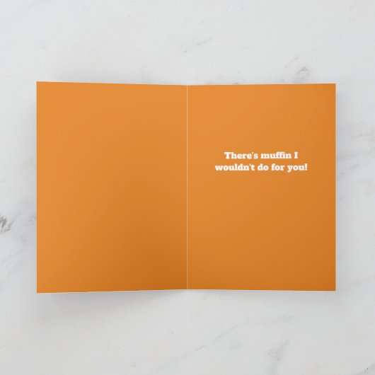 Personalized Happy Muffin Day Greeting Card カード (内部)