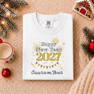 Personalized “Happy New Year 2027” T-shirt Tシャツ
