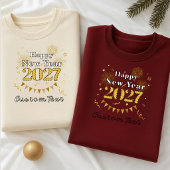 Personalized “Happy New Year 2027” T-shirt Tシャツ