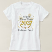 Personalized “Happy New Year 2027” T-shirt Tシャツ (デザイン正面)