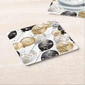 Personalized Happy New Year Party ペーパーコースター (アングル)